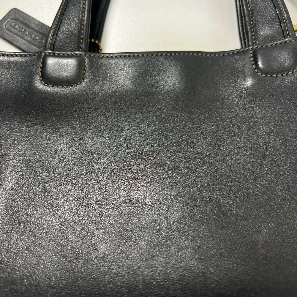 Vintage Coach Bleecker Basket Bag # 9301 in Black Small - Picture 6 of 13